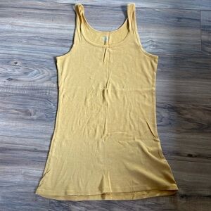 Mossimo Supply Co. Yellow Fitted Ribbed Tank Top